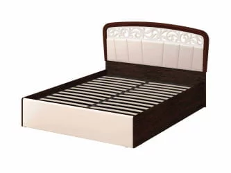 Кровать с подъемным механизмом 160*200 Катрин 92.21.1 Дуб венге Белый песок Санчо крем