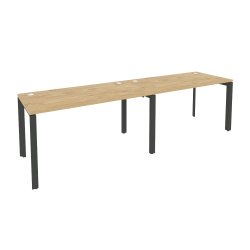 Рабочая станция на П-образном м/к ONIX O.MP-RS-2.3.7 Тиквуд Светлый/Антрацит