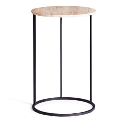 Журнальный стол Mone МДФ/металл, 45х45х70,5 см, дуб беленый/черный