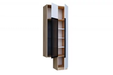 Шкаф с витриной Кёльн ЛД.674.020.000 Дуб Золотой/Белый