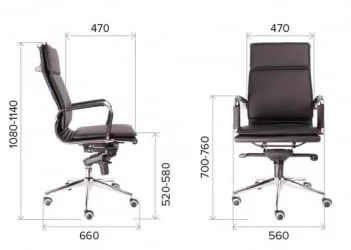 Кресло руководителя Nerey M экокожа Черный