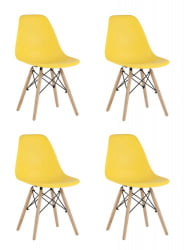 Стул Еамес Стйле ДСВ желтый 4 шт. комплект (разборный каркас) / Eames Style DSW
