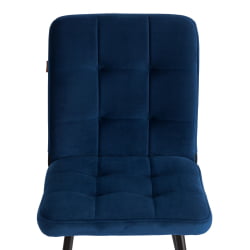 Стул обеденный Medeo LT, велюр, Blue (синий), 45х56х89 см