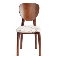 Стул DIAMANTE мягкое сидение бук, 42x42x85см, коричневый, ткань Крекс Айвори