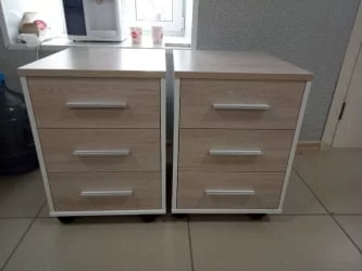 Тумба подкатная Deka 9.05.01 Дуб Сантана светлый/Белый