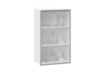 Шкаф кухонный 600 высокий со стеклом (левый) Шервуд ЛД 281.451.000.126 Белый