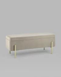 Банкетка Болейн gold велюр Бежевый