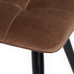 Стул CHILLY (mod. 7095-1) ткань/металл, 45x53х88 см, высота до сиденья 50 см, коричневый barkhat 12/черный