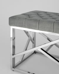 Банкетка АРТ ДЕКО велюр Серый