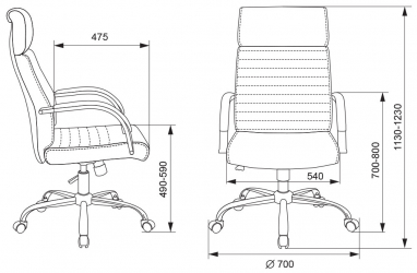Кресло руководителя Бюрократ T-8010N/SL/BLACK