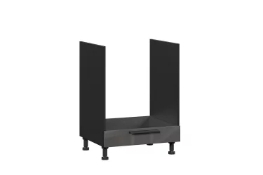 Тумба кухонная 600 для встраиваемой техники Герда ЛД 279.250.000.085 Чёрный/Антрацит глянец