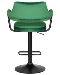 Стул барный DOBRIN CHARLY BLACK (зеленый велюр (MJ9-88)) 2 шт