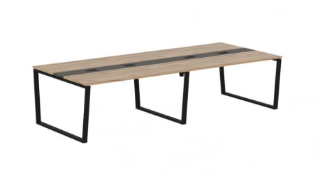 Стол переговорный EDIS EVCT 3114 Дуб Денвер светлый Мокко Черный