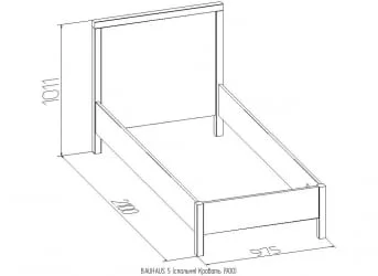 Односпальная кровать BAUHAUS 5 Бодега светлый