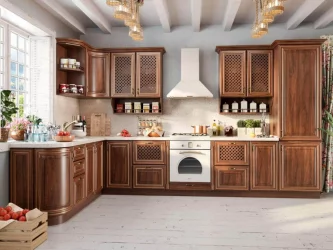 Шкаф кухонный 400 высокий с решеткой Кантри ЛД 235.336.000 Ноче Таволато