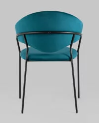 Стул Алексис велюр Сине-зеленый