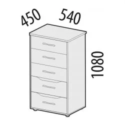 Тумбочка для детской Мегаполис 55.08 Сосна Астрид