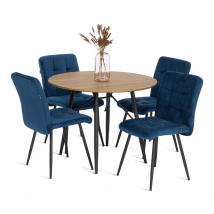 Стул обеденый Medeo велюр, 47х56х89, Blue (синий)_9