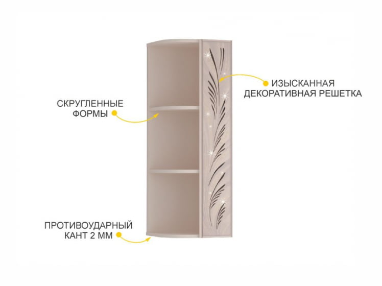 Шкаф кухонный торцевой (лев/прав) Флоренция 107.18_2