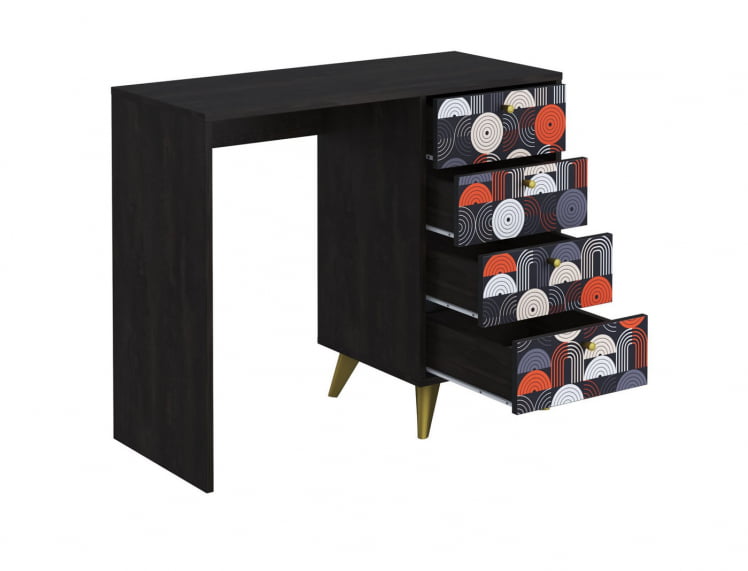 Стол письменный Фьюжн СП-006 АРТ  Угольный камень/VINIL_0