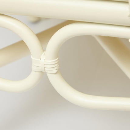 Комплект обеденный ANDREA GRAND (стол со стеклом+6 кресел+ подушки) TCH White (белый), Ткань рубчик, цвет кремовый_18