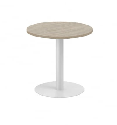 Стол переговорный круглый Sigma SG.277.OD.GR Дуб темный Серебряный металлик_0