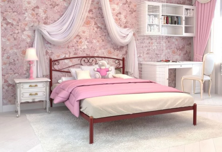 Кровать Каролина 1400х1900 Красная_1