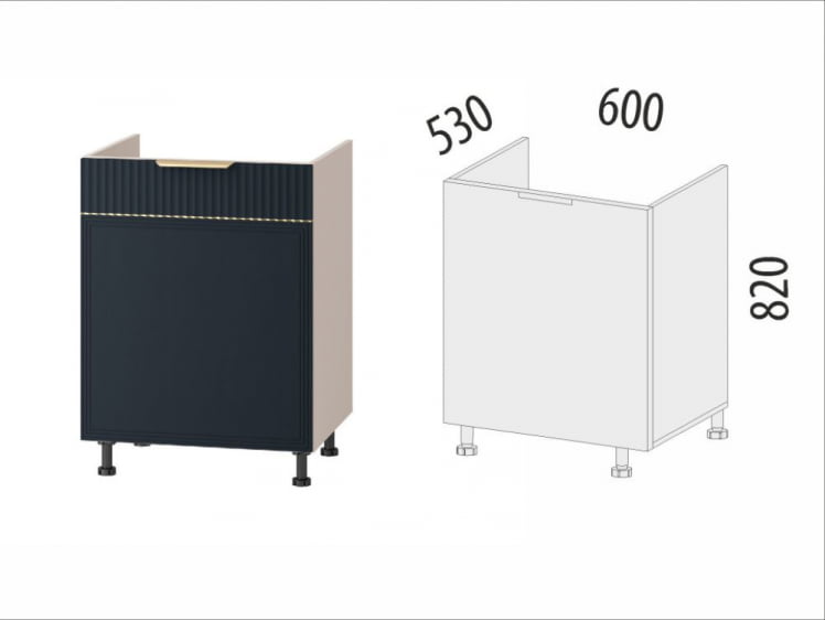 Напольный шкаф под мойку (лев/прав) Флоренция 108.73_5