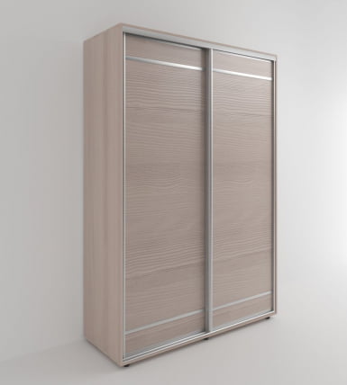 Шкаф-купе 2-х дверный Акцент-Лайт Д 1400х600 Ясень шимо светлый_0