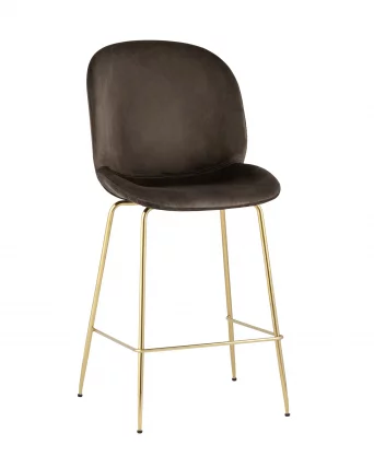Стул полубарный Beetle со спинкой gold Коричневый_0