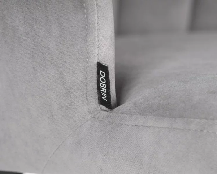 Стул обеденный DOBRIN NAOMI (ЭМАЛЬ ЧЕРНЫЙ МУАР велюр Catania Smoke)_8