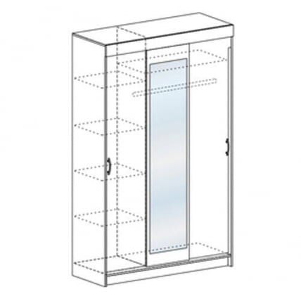 Шкаф-купе Басса ШКК 551 (венге,дуб белфорд)_2