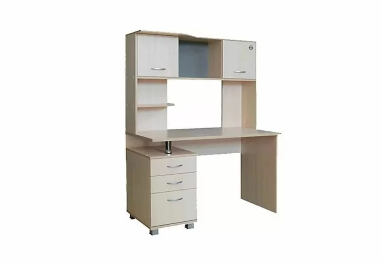 Стол компьютерный Максим-1 Ясень шимо светлый_0