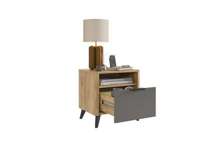 Тумба прикроватная Адам MSA-01 дуб крафт золотой/графит_2