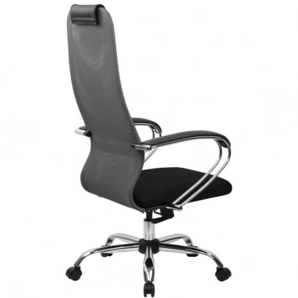 Кресло руководителя BRABIX PREMIUM Ultimate EX-800 хром Черное/серое_3