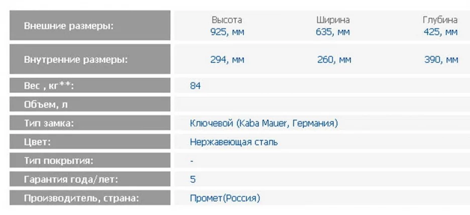 Депозитная ячейка DB-6S_1