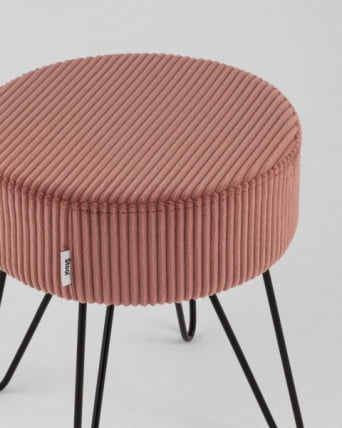 Пуф Спейси велюр рельефный коралловый_2