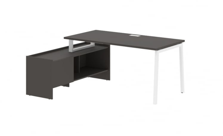 Стол с тумбой EDIS ELCT 17814 Мокко Белый_0