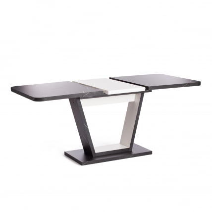 Стол обеденный VOX ЛДСП, 132-172x85x75,5 см, Мрамор черный/Белый_4