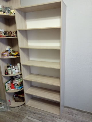 Стелаж Остин Модуль №8 Ясень шимо светлый/белый_1