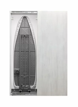 Шкаф со встроенной гладильной доской Iron Slim Eco (правый, купе) Беленый дуб_0