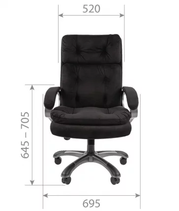 Кресло руководителя CHAIRMAN 442 ткань Черный_3