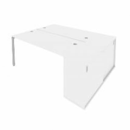 Рабочая станция с опорным шкафом-купе Metal System Б.РС-СШК-1.4 Белый/Серый_0