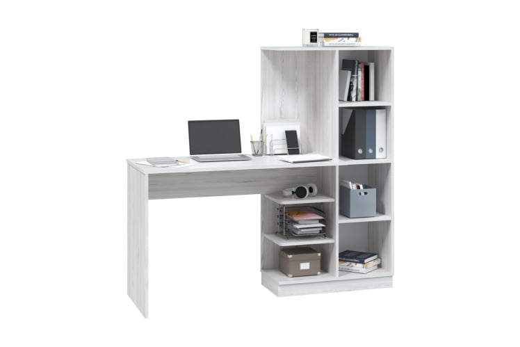 Стол компьютерный Оливер Уни (Софт), ясень анкор светлый/камень темный с ФП_1