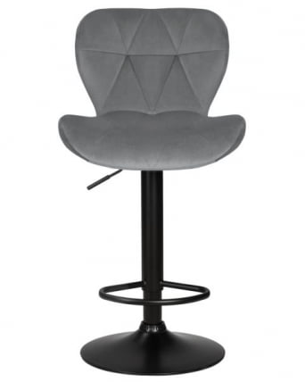 Стул барный DOBRIN BARNY BLACK (серый велюр (MJ9-75)) 2 шт_7