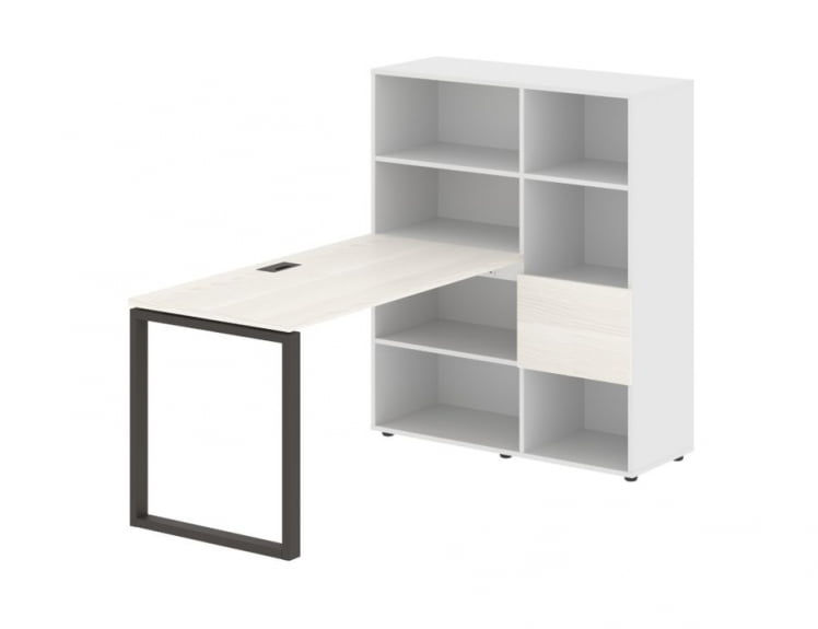 Рабочая станция EDIS EQRST 1113 Ясень Траун Мокко Белый_0