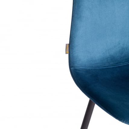Стул BREEZE (mod. JSC-58) Велюр/металл , 44 х 53 х 86 см, Blue (синий) HLR63 / черный_7