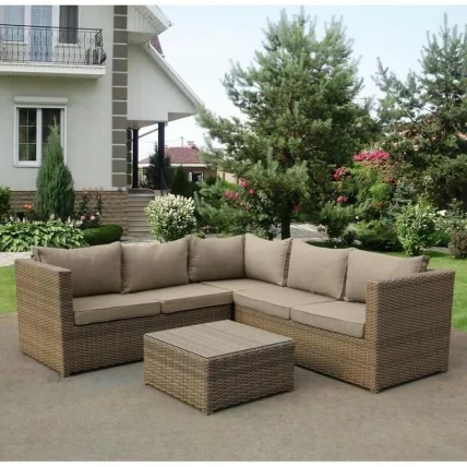 Комплект плетеной мебели YR825B Beige/Grey_0