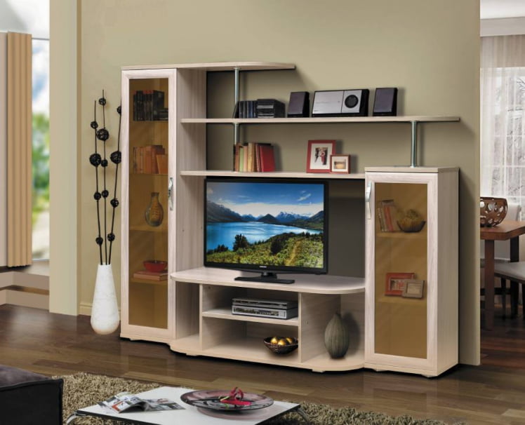 Набор мебели для гостиной Грация 4.1 Ясень шимо светлый_0