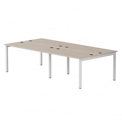 Бенч-система на 4 места на металлокаркасе, опоры 45 гр Everprof EVO 254S0 (3160) Дуб Соната Белый_0